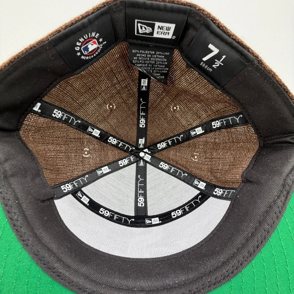 Chicago White Sox Hat New Era 59Fifty Hemp Linen Split Panel Fitted Sz 7 1/2 NEW